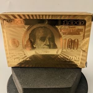 24k gold plated playing cards.